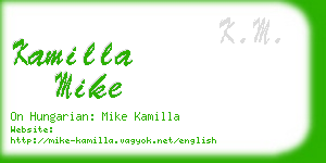 kamilla mike business card